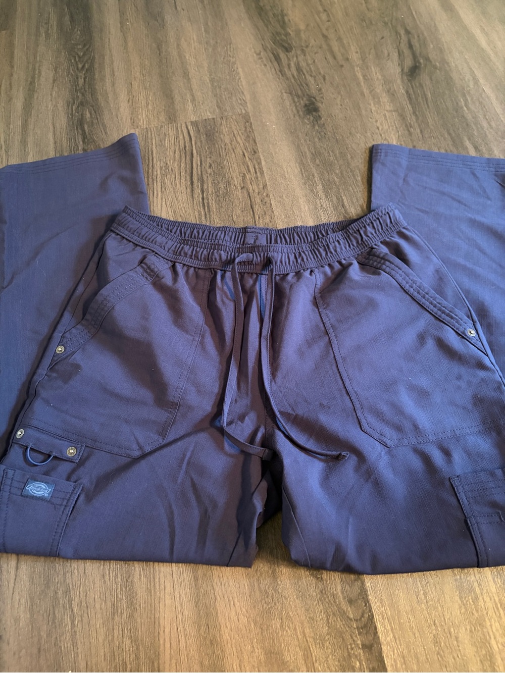Dickies Navy Blue Women's Cargo Pants with Drawstring Waist